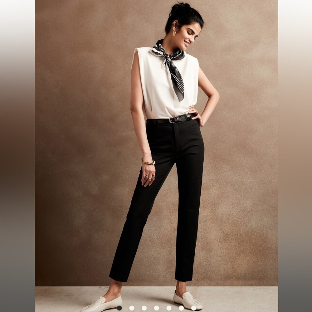 NWT Banana Republic black high rise Sloan pant